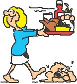 Woman with Food Tray.eps