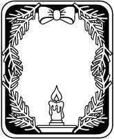 Candle Evergreen Frame.eps