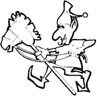 Elf Riding Stick Horse.eps