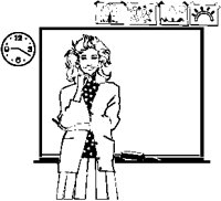 Teacher at Chalkboard.eps