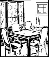 Dining Room Table & Hutch.eps