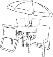 Umbrella Table & Chairs.eps
