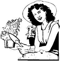 Woman Gardening.eps