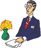 Businessman at Counter.eps