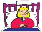 Woman in Hospital Bed.eps