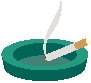 Cigarette in Ashtray.eps