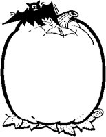 Pumpkin & Bat Frame.eps