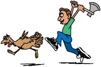 Man Chasing Turkey.eps