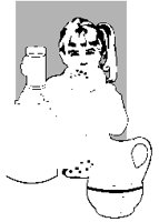 Girl Holding Milk.eps