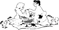 Family Picnic Cartoon.eps