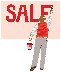 Man Painting Sale Sign.eps