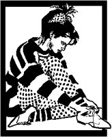 Woman Tying Shoe.eps