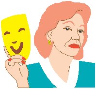 Woman with Comedy Mask.eps