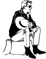 Cowboy Sitting on Stump.eps