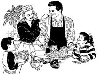 Family Making Spaghetti Dinner.tif