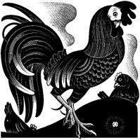 Roosters Woodcut.tif