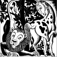Horse and Lion Woodcut.tif
