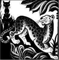 Leopard and Fox Woodcut.tif