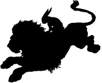 Rabbit Riding Lion Silhouette.tif