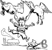 Geese Lifting Boy by Ears.tif