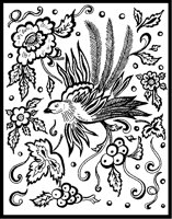 Bird with Flowers and Berries.tif