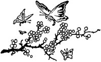 Butterflies by Flowering Branch.tif