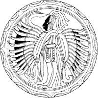 Winged Mayan Creature Plate.tif