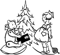 Girl with Christmas Teddybear.tif