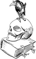 Bird Pooping on Skull on Book.tif