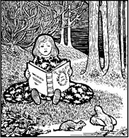 Girl Reading in Forest.tif