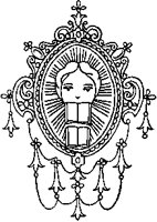 Woman Reader Oval Pendant.tif
