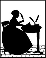 Woman Writing Silhouette.tif