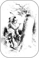 Native Man Writing on Tree.tif