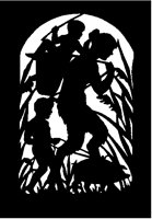 Faun and Family Silhouette.tif
