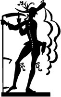Happy Man and Scythe Silhouette.tif