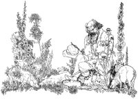 Man with Pigs and Flowers.tif