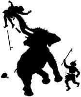 Elephant and Robbers Silhouette.tif
