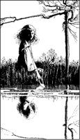 Pensive Young Woman by Pond.tif