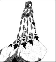 Woman in Flowing Leaf Dress.tif
